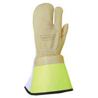 Gants &agrave; 3 doigts pour monteur de ligne, Moyen, Paume en Cuir fleur de vache Cantin et fils
