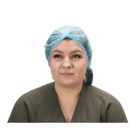 Bonnet bouffant pliss&eacute;, Polypropyl&egrave;ne, 21", Bleu Cantin et fils