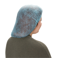 Bonnet bouffant pliss&eacute;, Polypropyl&egrave;ne, 21", Bleu Cantin et fils