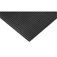 Tapis &agrave; nervures larges, Essuie-pieds, 3' x 75' x 1/8", Noir Cantin et fils