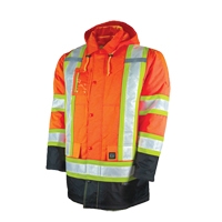 Lined Safety Parka, High Visibility Orange, Large Cantin et fils