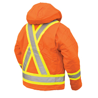 Safety Jacket, High Visibility Orange, Large Cantin et fils