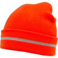 High Visibility Knit Hat with Reflective Stripe, High Visibility Orange, Acrylic Cantin et fils