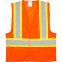 Veste de s&eacute;curit&eacute; pour la circulation, Orange haute visibilit&eacute;, Moyen, Polyester Cantin et fils