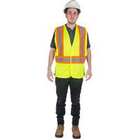Veste de s&eacute;curit&eacute; pour la circulation, Jaune lime haute visibilit&eacute;, Moyen, Polyester Cantin et fils