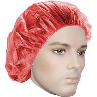Bonnets bouffants, Polypropyl&egrave;ne, 21", Rouge Cantin et fils