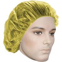 Bonnets bouffants, Polypropyl&egrave;ne, 24", Jaune Cantin et fils