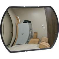 Miroir convexe rectangulaire/rond avec support, 12" h x 18" la, Int&eacute;rieur/Ext&eacute;rieur Cantin et fils