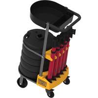 Chariot de transport avec plateau pour barri&egrave;re PLUS, 75' lo, M&eacute;tal, Rouge Cantin et fils