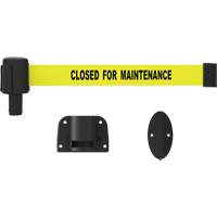 PLUS Wall Mount Barrier System, Plastic, Screw Mount, 15', Yellow Tape Cantin et fils