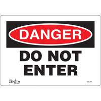 "Do Not Enter" Sign, 7" x 10", Vinyl, English Cantin et fils