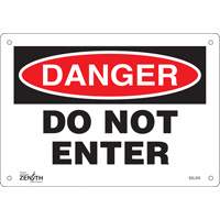 "Do Not Enter" Sign, 7" x 10", Aluminum, English Cantin et fils