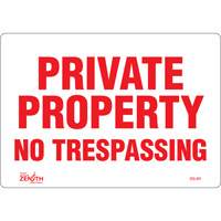 "Private Property" Sign, 7" x 10", Vinyl, English Cantin et fils