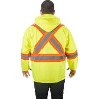 RZ1000 Rain Jacket, Polyester, Small, High Visibility Lime-Yellow Cantin et fils
