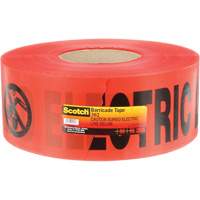 Ruban pour barri&egrave;res pour services publics souterrains Scotch, Anglais, 3" la x 1000' lo, 4 mils, Noir/rouge Cantin et fils