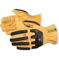 Gants de conducteur antichocs Endura, Petit, Paume en Cuir fleur de ch&egrave;vre Cantin et fils