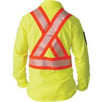 Chemise &agrave; manches longues haute visibilit&eacute; ind&eacute;chirable, Polyester, Petit, Jaune lime haute visibilit&eacute; Cantin et fils