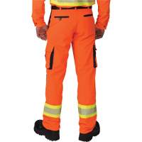Pantalons cargo haute visibilit&eacute; antid&eacute;chirure, Polyester, 28, Orange haute visibilit&eacute; Cantin et fils