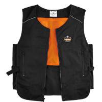 Veste de refroidissement &agrave; changement de phase l&eacute;g&egrave;re avec sachets 6260 Chill-Its, Petit/Moyen, Noir Cantin et fils