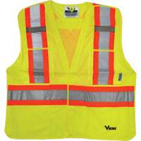 Safety Vest, High Visibility Lime-Yellow, 2X-Large/3X-Large, Polyester Cantin et fils