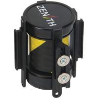 Cassette de ruban magn&eacute;tique pour barri&egrave;re de contr&ocirc;le des foules personnalis&eacute;e, 7', Ruban Noir et jaune Cantin et fils