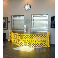 Barri&egrave;re mobile portative, 40" h x 13' lo, Jaune Cantin et fils