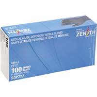 Puncture-Resistant Medical-Grade Disposable Gloves, Small, Nitrile, 5-mil, Powder-Free, Black, Class 2 Cantin et fils