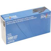 Gants jetables de calibre m&eacute;dical r&eacute;sistants &agrave; la perforation, Grand, Nitrile, 5 mils, Sans poudre, Noir, Classe 2 Cantin et fils