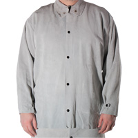 Veste de soudage en cuir de vache refendu, Cuir, Petit, Gris Cantin et fils