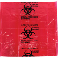 Sacs pour d&eacute;chets dangereux Dynamic, D&eacute;chets infectieux, 24" lo x 24" la, 12 microns Cantin et fils