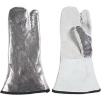 Mitaine &agrave; 3 doigts r&eacute;sistant &agrave; la chaleur, Aluminis&eacute;/Kevlar/Cuir, Taille unique, Prot&egrave;ge jusqu'&agrave; 650°F (343°C) Cantin et fils