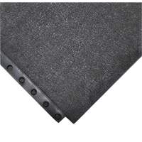 Tapis antifatigue 24/Seven Locksafe, Lisse, 3' x 3' x 5/8", Noir, Caoutchouc naturel Cantin et fils