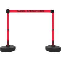 Plus Barrier Post Set, Plastic, 42" H, Red Tape, 15' Tape Length Cantin et fils