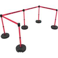 Plus Barrier Post Set, Plastic, 42" H, Red Tape, 15' Tape Length Cantin et fils