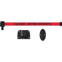 Plus Wall Mount Barrier System, Plastic, Screw Mount, 15', Red Tape Cantin et fils