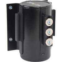 Wall Mount Barrier with Magnetic Tape, Steel, Screw Mount, 12', Black Tape Cantin et fils