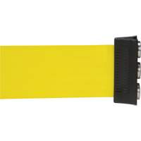 Cassette de ruban magn&eacute;tique pour barri&egrave;re de contr&ocirc;le des foules personnalis&eacute;e, 12', Ruban Jaune Cantin et fils