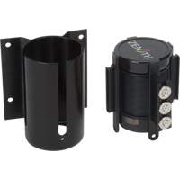 Wall Mount Barrier with Magnetic Tape, Steel, Screw Mount, 12', Black Tape Cantin et fils