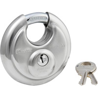 Cadenas &agrave; arceau prot&eacute;g&eacute;, Argent, Cl&eacute;s diff&eacute;rentes, Acier inoxydable, Largeur de 2-3/4" Cantin et fils