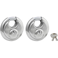 Cadenas &agrave; arceau prot&eacute;g&eacute;, Argent, Cl&eacute;s identiques, Acier inoxydable, Largeur de 2-3/4" Cantin et fils