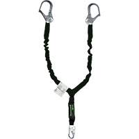 Longe avec amortisseur de choc r&eacute;sistante &agrave; l'arc &eacute;lectrique Miller, 6', Point d'ancrage &agrave; Mousqueton verrouillable, Mousqueton verrouillable aux jambes, Kevlar Cantin et fils