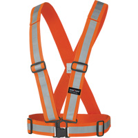 5591 Bretelle de s&eacute;curit&eacute; de ajustable, Orange haute visibilit&eacute;, Couleur r&eacute;fl&eacute;chissante Argent, Taille unique Cantin et fils