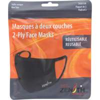 2-Ply Reusable Face Masks, Polyester, Black Cantin et fils