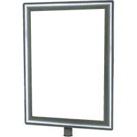 Heavy-Duty Vertical Sign Holder for Classic Posts, Polished Chrome Cantin et fils