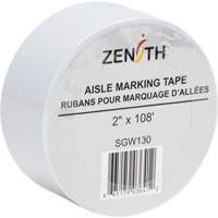 Aisle Marking Tape, 2" x 108', PVC, White Cantin et fils