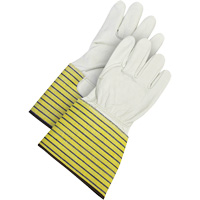 Gants d'ajusteur traditionnels, Grand, Paume en Cuir fleur de vache, Doublure en Molleton Cantin et fils