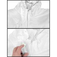 Premium Hooded Coveralls, Small, White, Microporous Cantin et fils