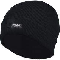 Tuque doubl&eacute;e &agrave; rebord, Doublure en Thinsulate, Taille unique, Noir Cantin et fils