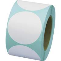 Pastilles de marquage color&eacute;es, Cercle, 3" lo x 3" la, Blanc, Vinyle Cantin et fils
