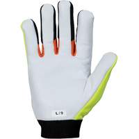 Gants de m&eacute;canicien &agrave; haute visibilit&eacute; ClutchGear, Paume Cuir fleur de ch&egrave;vre, Taille Moyen Cantin et fils